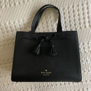 Kate Spade Black Leather Handbag with shoulder strap